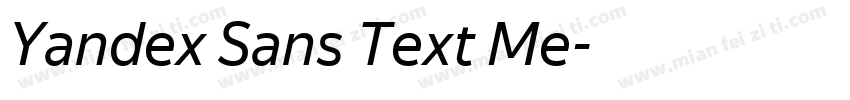 Yandex Sans Text Me字体转换